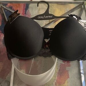Daisy Fuentes Full Figure Elegant Black Bra with Lace
